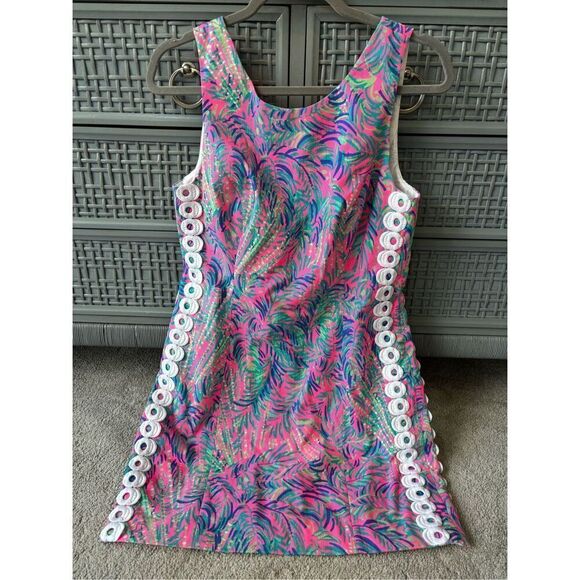 NWT Lilly Pulitzer Pink Sunset Coco Breeze Mila Shift dress, Sz 4 $178 - Picture 3 of 8